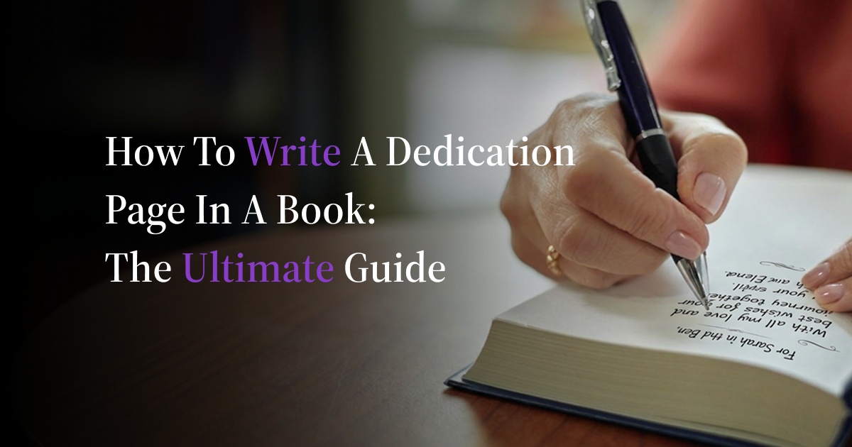 how to write a dedication page in a book