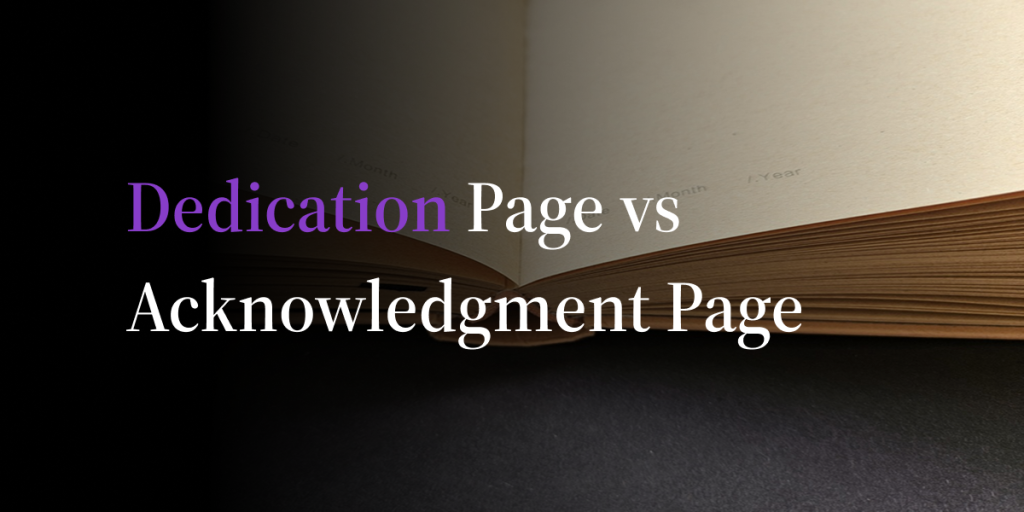 Journal · Dedication Page vs Acknowledgment Page (Key Differences)